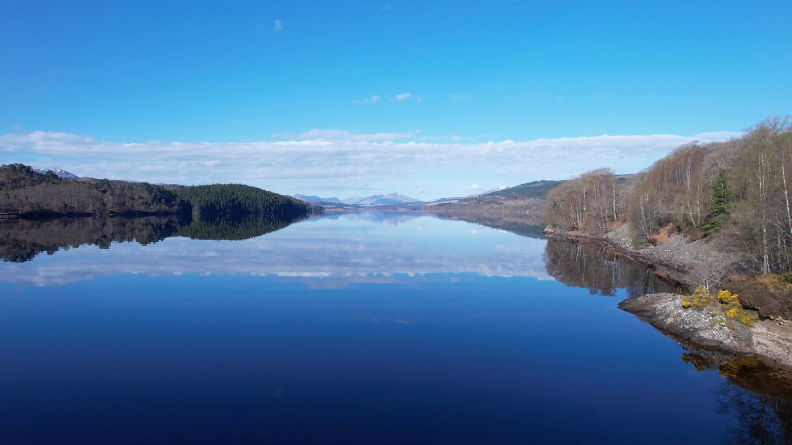 Loch Laggan and the surrounding landscape in the Scottish Highlands.